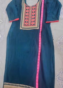 Elegant Teal Embroidered Kurta Set