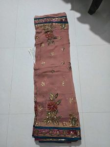 Embroidered Silk Saree