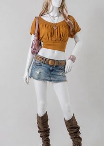 Y2K Inspired Mustard Top