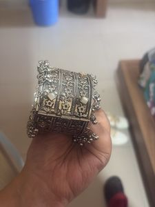 Antique Oxidized Silver Kada Bangle