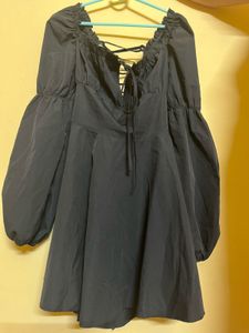 Chic Black Puff Sleeve Dress