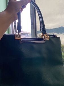 Stylish Dark Green Handbag