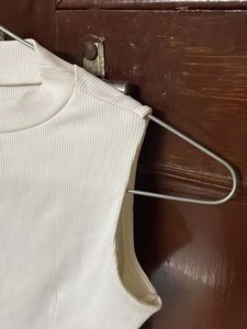 Ribbed White T-Shirt