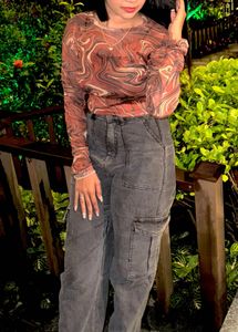 Stylish Grey Cargo Pants