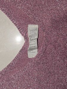 Sparkly V-Neck pink Tank Top