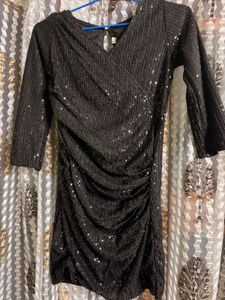Sparkling Black Sequin Dress