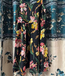 Vibrant Floral Print Mini Dress # No ritun