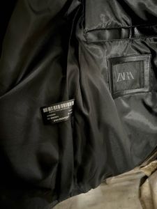Zara Black Faux Leather Biker Jacket