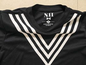 Black Striped V-Neck T-Shirt