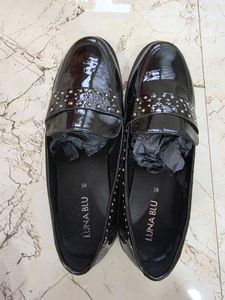 brand new Luna Blu Black Studded Loafers