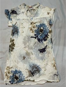 Boho Floral Print Short Sleeve Dress
