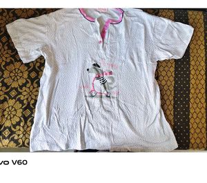 Cute Dog Print Sleep Shirt