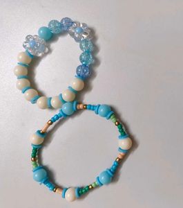 Set of 2 Beaded Bracelets (small and big)