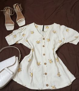Korean White Cotton Top