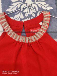Chic Red Layered Halter neck Top ♥️