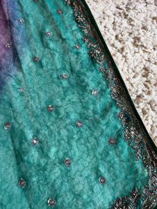 Beautiful Embellished Ombre Saree