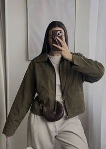Chic Olive Green Bomber Jacket