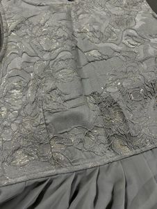 Elegant Silver Lace Top