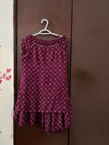 Maroon Sharara Set