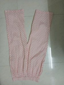 Pink Geometric Print Palazzo Pants