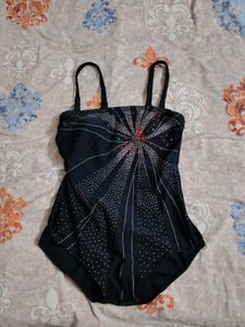 Classic Black Rhinestone Bodysuit