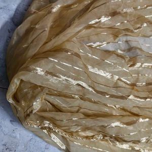 Golden Striped Sheer Dupatta