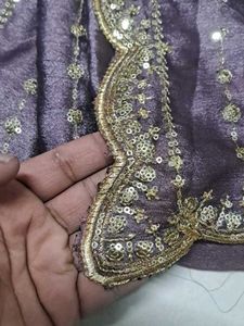 brinjal colour saree (new) with 🎁earings