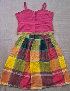 Girls Traditional Skirt and Top Set