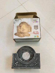 6 Tea Coasters Set with Stand