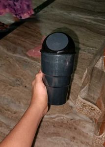 Black Portable Car Trash Can