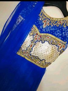 Royal Blue Embroidered suit set