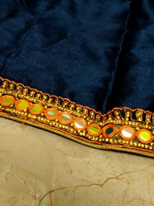 Exquisite Navy Blue Embroidered Blouse