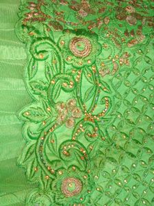 Green Embroidered Ethnic Gown