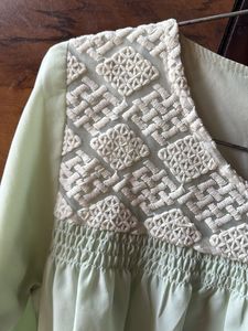 Stylish Light Green tunic top with Lace Detail
