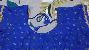 Women's Blue Designer Back Blouse