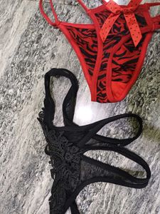 Lace &amp; Animal Print Panties