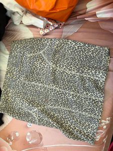 Leopard Print A-Line Mini Skirt