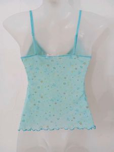 Light Blue Floral y2k Tee