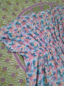 Floral Print Kaftan Top