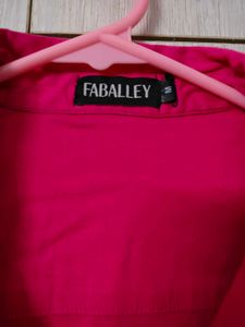 Faballey Vibrant Pink Button-Up Shirt