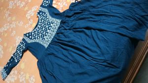 Beautiful Blue Embroidered Anarkali Gown
