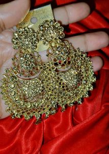 Gold Tone Statement Earrings