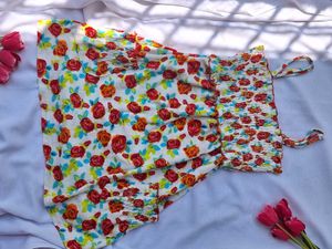 Cute Floral Fleece Dress