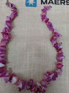 Chic Purple Chip Stone Necklace