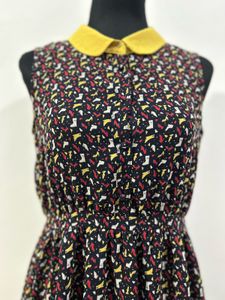 Noir Petal Peter Pan Collar Dres