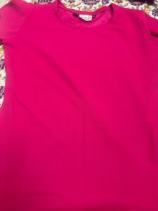 Vibrant Pink Crew Neck Top