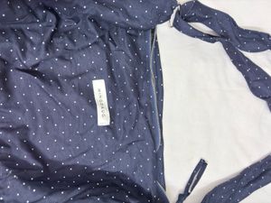 Navy Polka Dot Hobo Bag