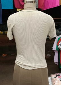 Ribbed Henley Top