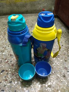 Used 2 Children School Waterbottle