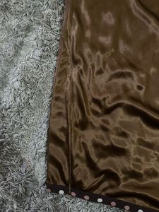 brown Polka Dot Ruffle Skirt